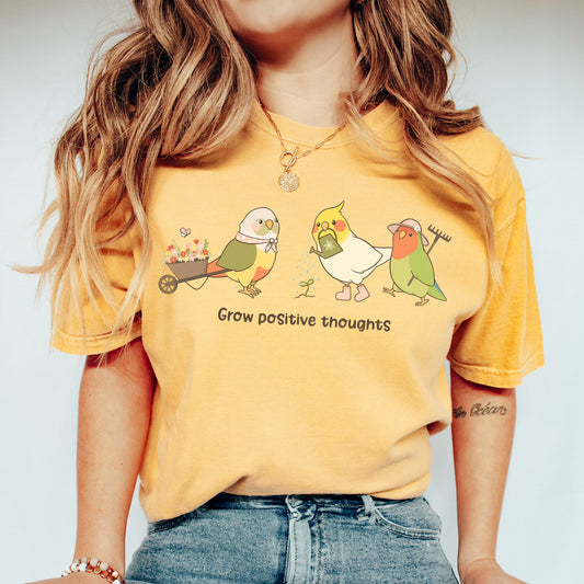 Grow Positive Thoughts | Spring Birbs Unisex T-Shirt
