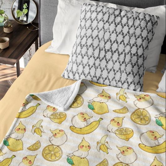 Fruity Cockatiels Blanket - Birbtown