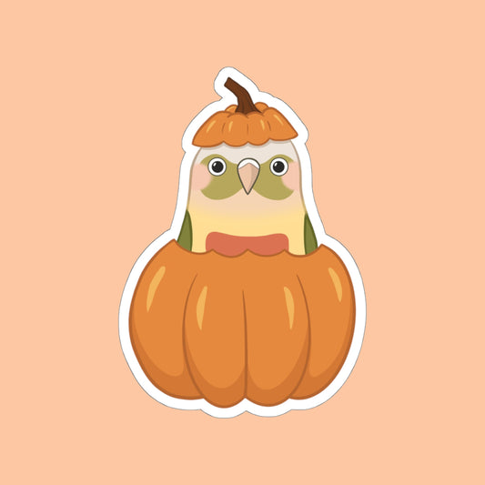 Spooky Green Cheek Conure Sticker (multiple color options)