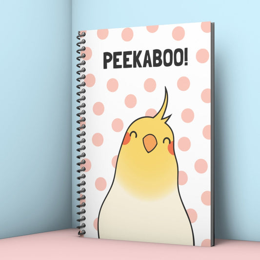 Peekaboo! Cockatiel Spiral Notebook - Birbtown